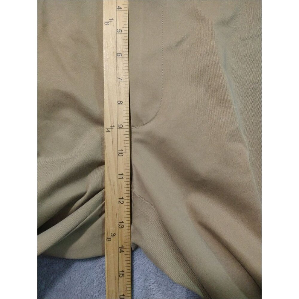 Orvis Pants Mens 36 x 32 Beige Chino Flat Front Mid Rise Cotton Casual Preppy - Picture 4 of 9